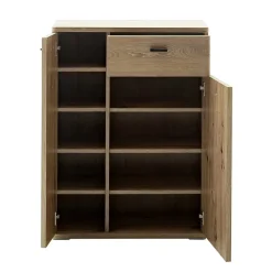 Hot Wohnen Schuhschrank in Wildeiche Optik & Grau - Baiamare
