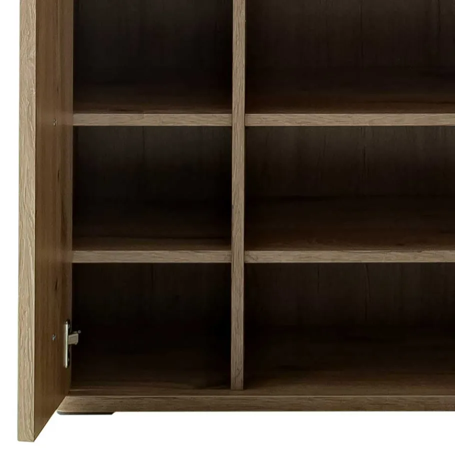 Hot Wohnen Schuhschrank in Wildeiche Optik & Grau - Baiamare