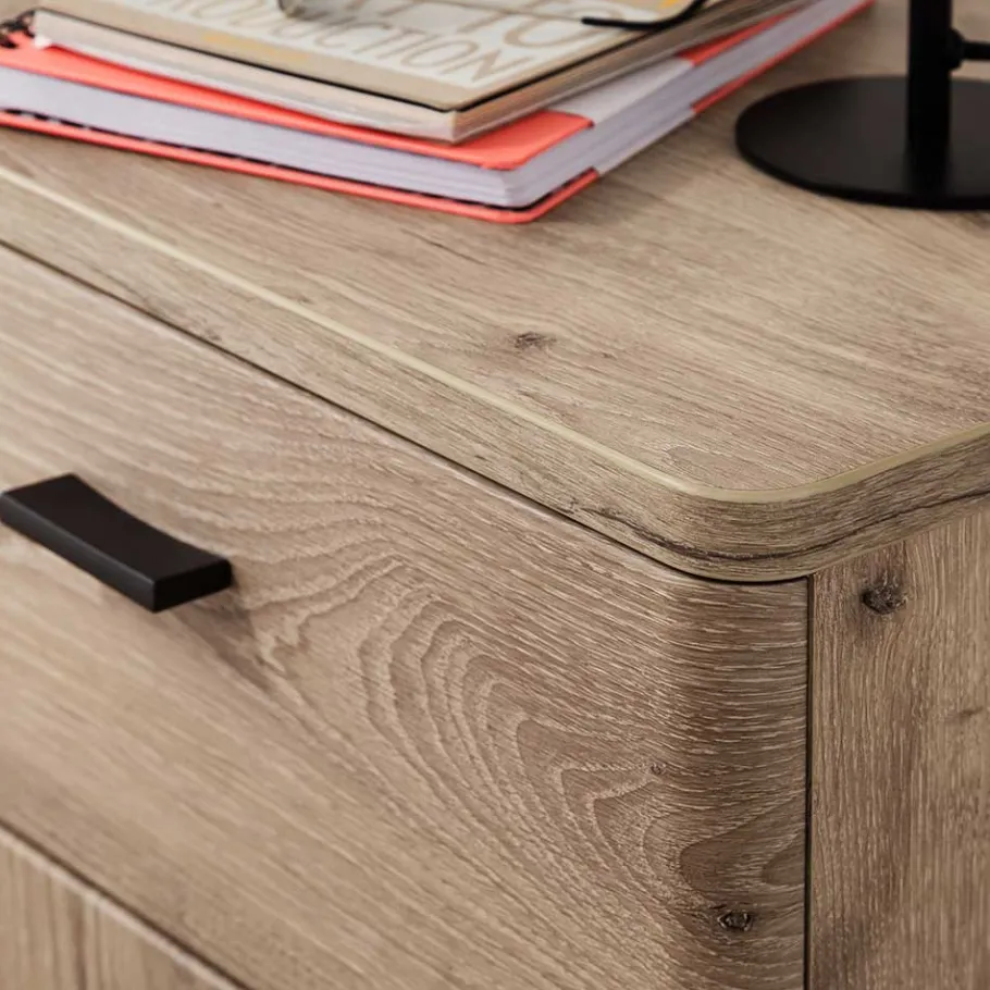 Hot Wohnen Schuhschrank in Wildeiche Optik & Grau - Baiamare