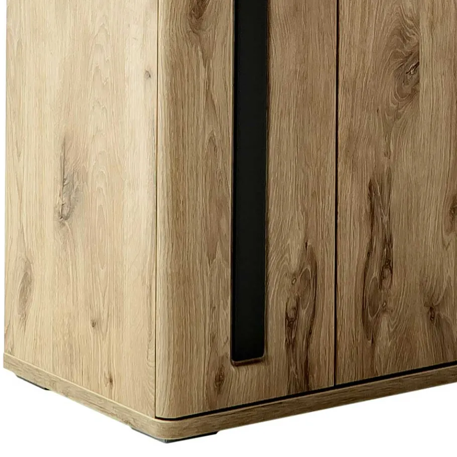 Hot Wohnen Schuhschrank in Wildeiche Optik & Grau - Baiamare
