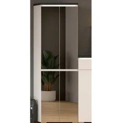 Outlet Wohnen Schuhschrank mit vier Spiegeltüren - Suad