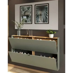 Online Wohnen Schuhschrank und Spiegel Set - Point (zweiteilig)