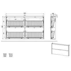 Online Wohnen Schuhschrank und Spiegel Set - Point (zweiteilig)