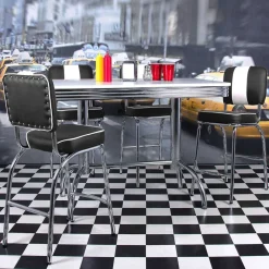 Online Wohnen Schwarz Weißes Bartisch Set Barataria im Retro Diner Style (fünfteilig)