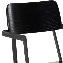Clearance Wohnen Schwarze Designstühle mit Armlehnen - Lejadro (4er Set)