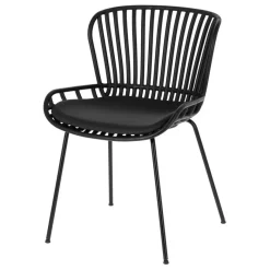 Sale Wohnen Schwarze Esszimmerstühle mit Polster - Pavias (4er Set)
