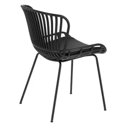 Sale Wohnen Schwarze Esszimmerstühle mit Polster - Pavias (4er Set)