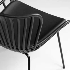 Sale Wohnen Schwarze Esszimmerstühle mit Polster - Pavias (4er Set)
