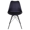 Hot Wohnen Schwarze Küchenstühle mit Schalensitz - Verbandro (2er Set)
