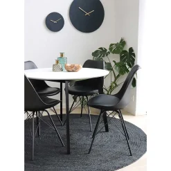 Hot Wohnen Schwarze Küchenstühle mit Schalensitz - Verbandro (2er Set)