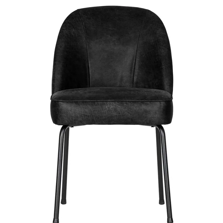 Discount Wohnen Schwarze Stühle aus Recyclingleder - Amaikan (2er Set)