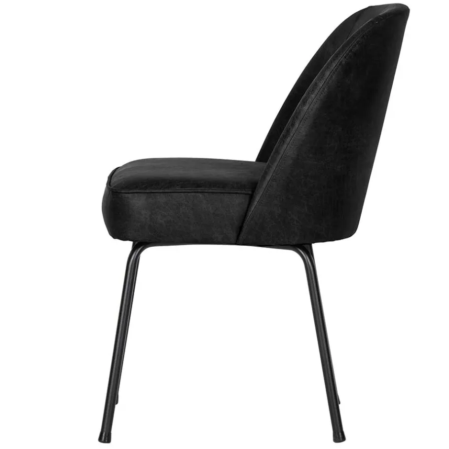 Discount Wohnen Schwarze Stühle aus Recyclingleder - Amaikan (2er Set)