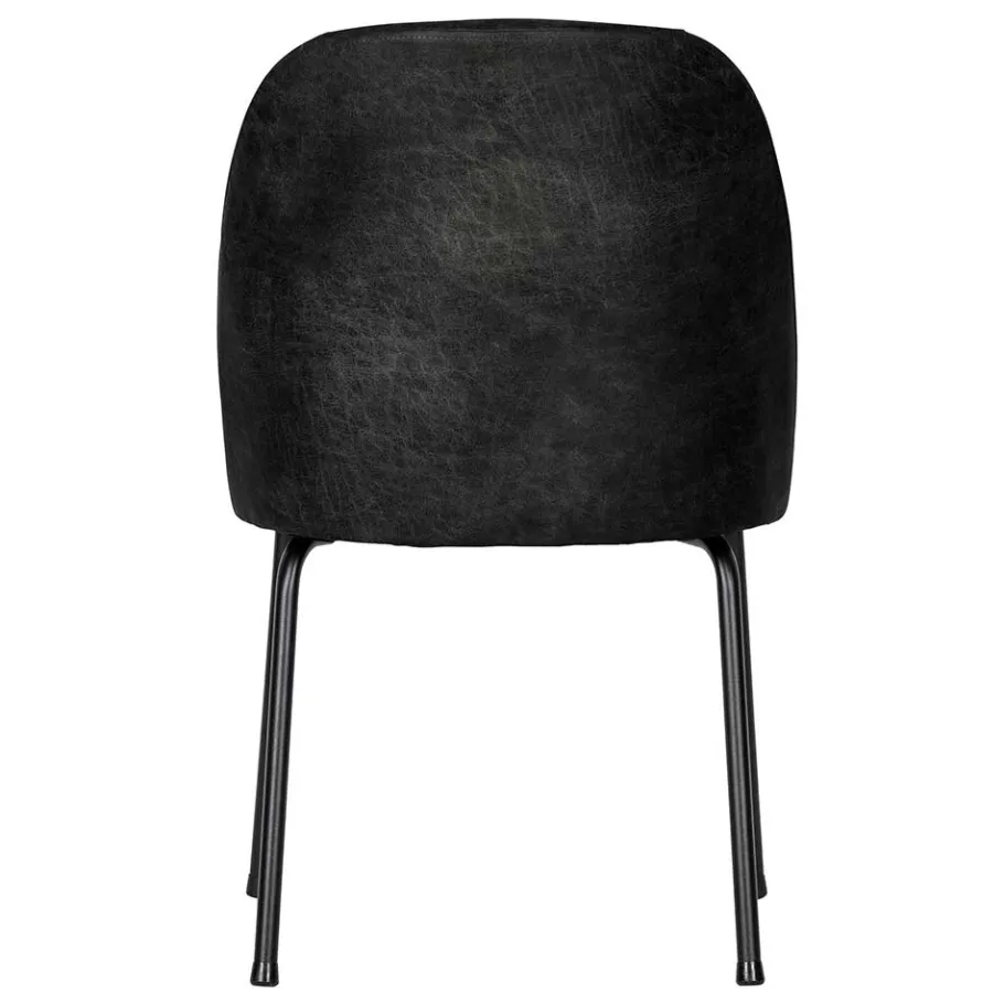 Discount Wohnen Schwarze Stühle aus Recyclingleder - Amaikan (2er Set)