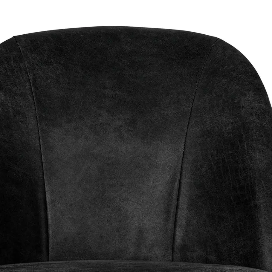Discount Wohnen Schwarze Stühle aus Recyclingleder - Amaikan (2er Set)