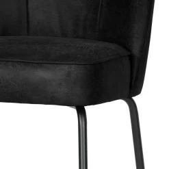 Discount Wohnen Schwarze Stühle aus Recyclingleder - Amaikan (2er Set)