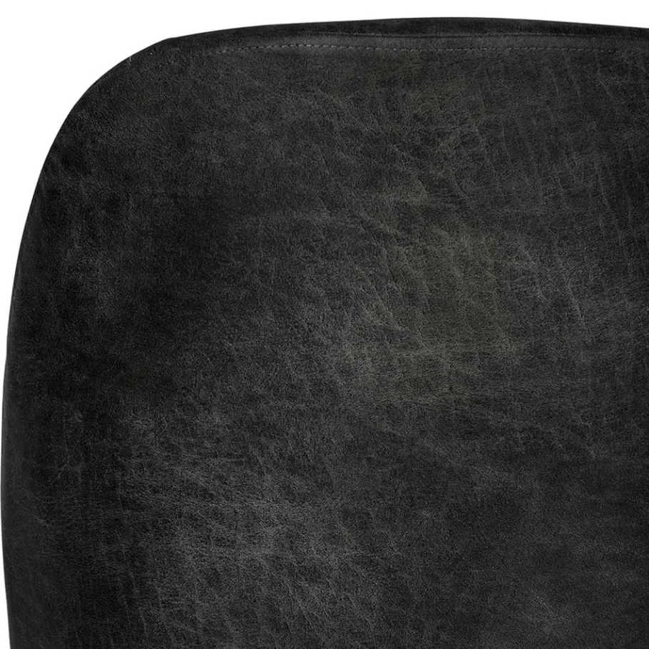Discount Wohnen Schwarze Stühle aus Recyclingleder - Amaikan (2er Set)