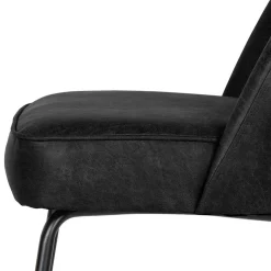 Discount Wohnen Schwarze Stühle aus Recyclingleder - Amaikan (2er Set)