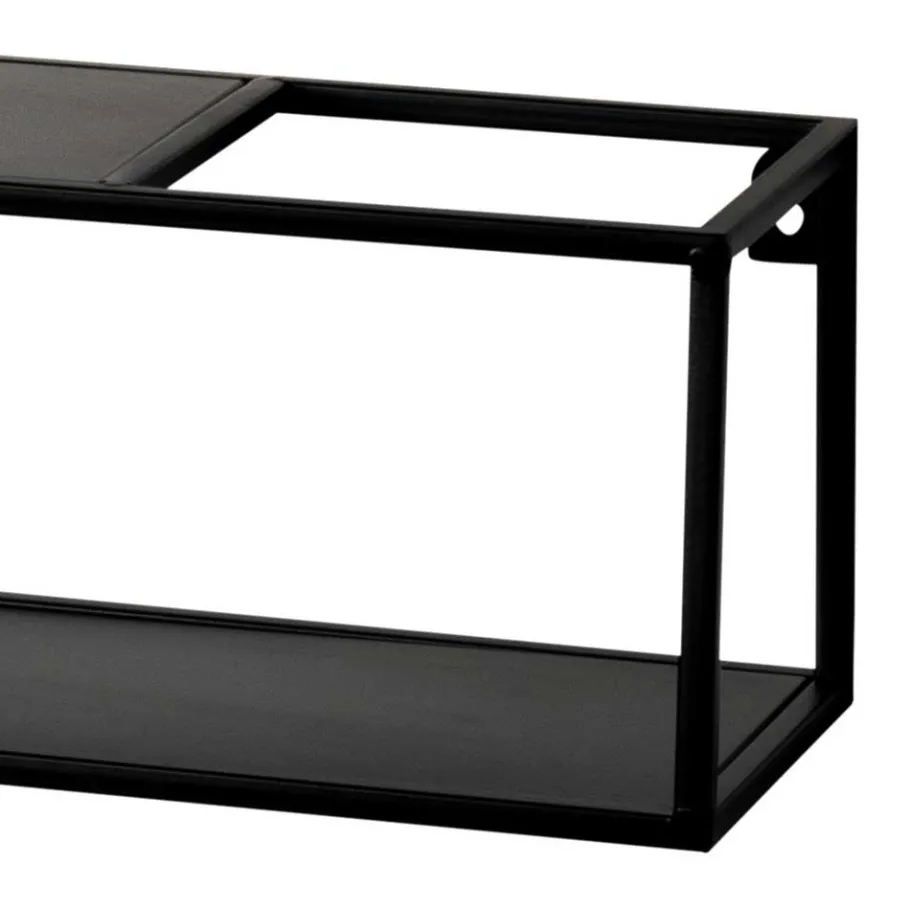 Discount Wohnen Schwarze Wandregale Set - Mikene (zweiteilig)