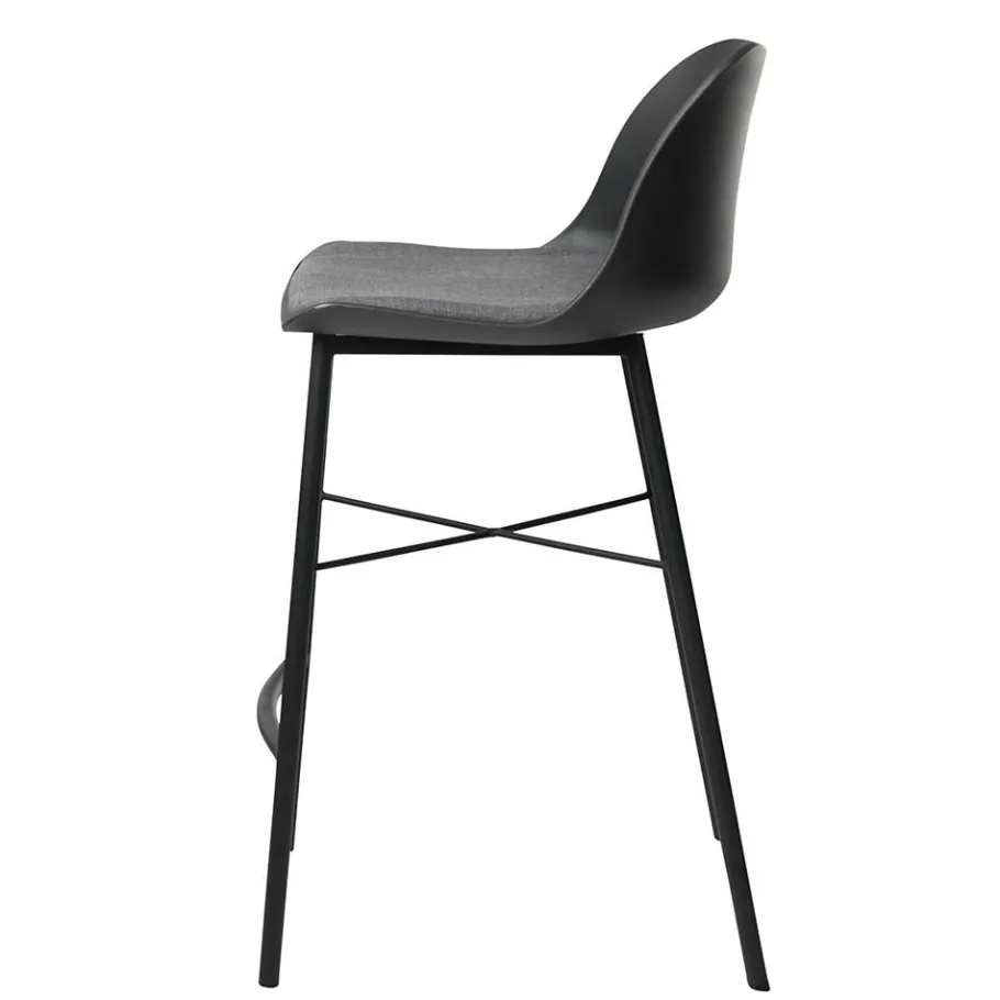Discount Wohnen Schwarzer Barstuhl mit Schalensitz Kunststoff - Formentera