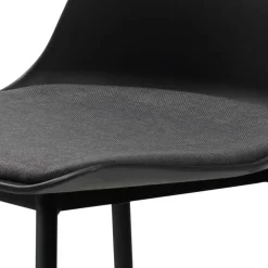 Discount Wohnen Schwarzer Barstuhl mit Schalensitz Kunststoff - Formentera