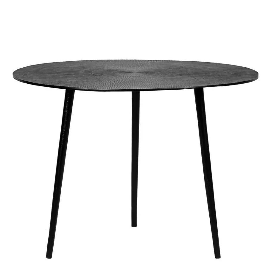 Clearance Wohnen Schwarzer Dreisatztisch aus Metall - Lasperla (dreiteilig)