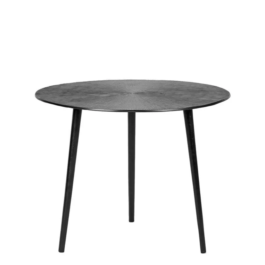 Clearance Wohnen Schwarzer Dreisatztisch aus Metall - Lasperla (dreiteilig)