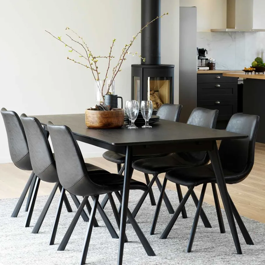 Sale Wohnen Schwarzer Esszimmer Tisch im Retro Style - Vartana