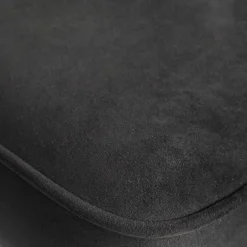 New Wohnen Schwarzer Retro Samt Barstuhl in zwei Höhen - Abelless