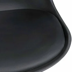 Hot Wohnen Schwarzer Schalenstuhl Montes im Retro Design (2er Set)