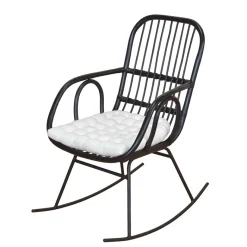 Outlet Wohnen Schwarzer Schaukelstuhl modern - Italiano