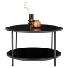 Hot Wohnen Schwarzer Sofatisch mit Ablage in modernem Design - Caveira