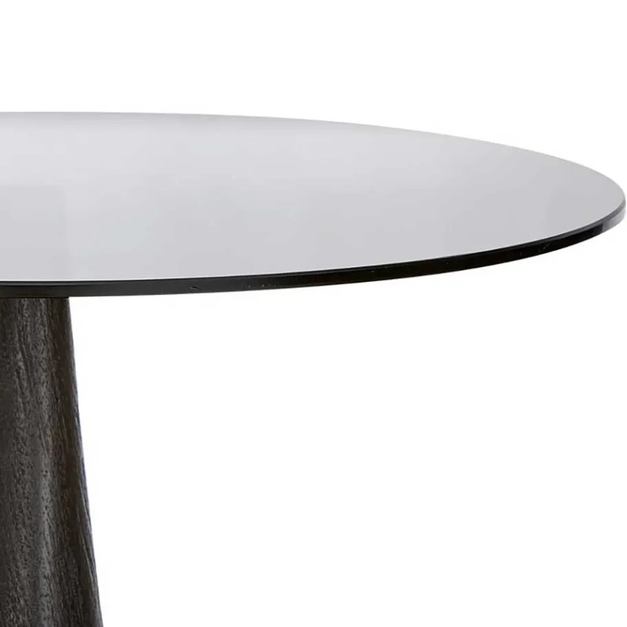 Clearance Wohnen Schwarzer Sofatisch mit Rauchglas Platte - Penal