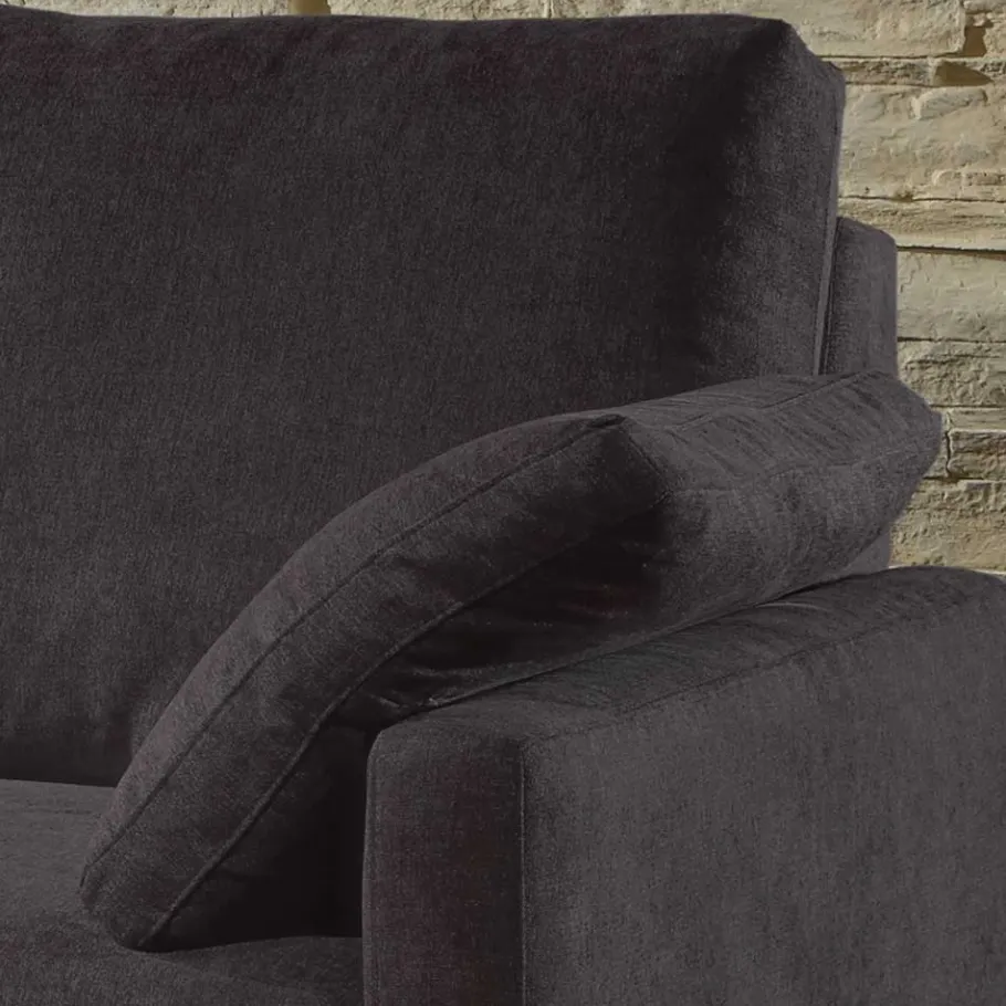Clearance Wohnen Schwarzes 2er Sofa mit Schlaffunktion - Laromain