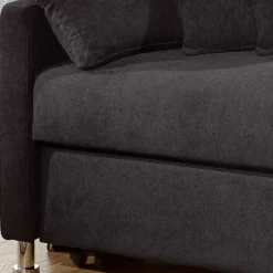 Clearance Wohnen Schwarzes 2er Sofa mit Schlaffunktion - Laromain