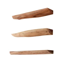 Discount Wohnen Schwebende Wandboards Baumkante - Stamfort (3er Set)