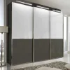 Online Wohnen Schwebetüren Kleiderschrank in Braun & Weiß - Genre