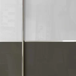 Online Wohnen Schwebetüren Kleiderschrank in Braun & Weiß - Genre