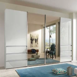 Best Wohnen Schwebetürenkleiderschrank mit Spiegel - Oksena