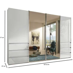 Best Wohnen Schwebetürenkleiderschrank mit Spiegel - Oksena