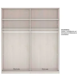Online Wohnen Schwebetüren-Schlafzimmerschrank im Landhausstil - Mataram