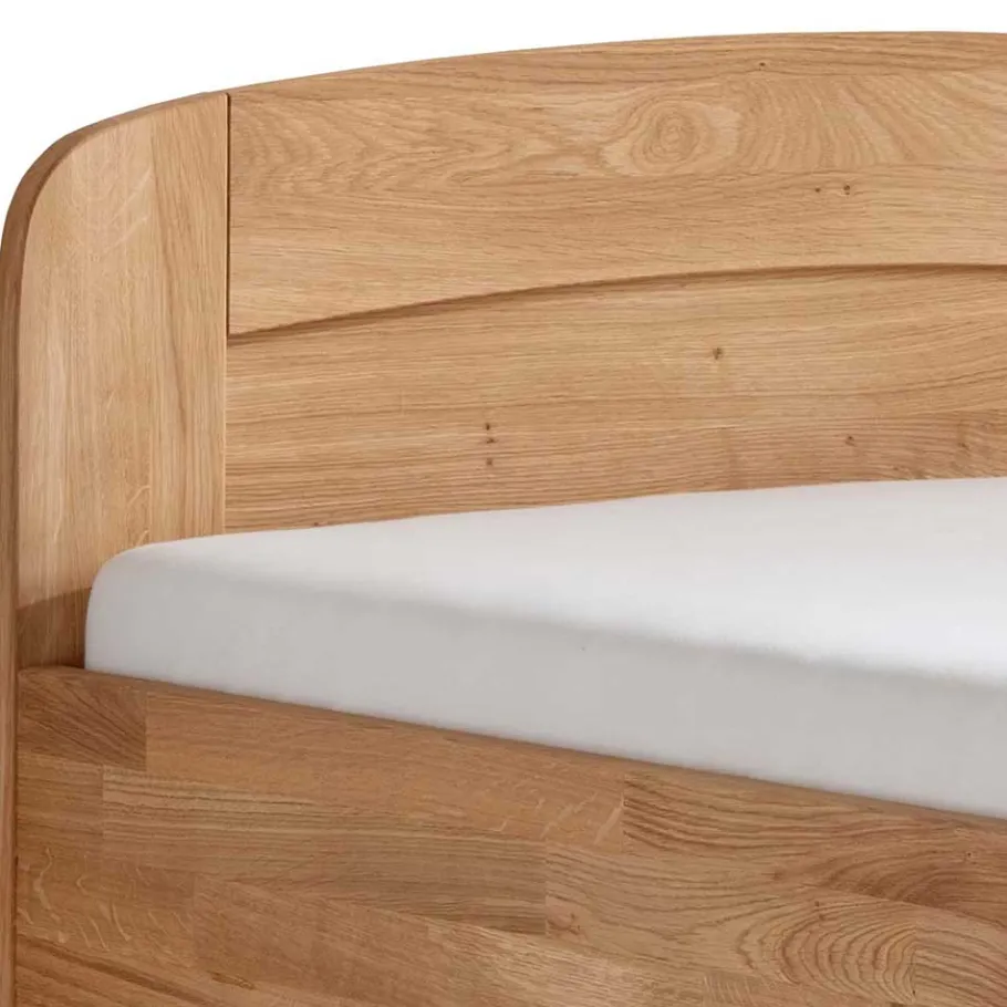 Best Wohnen Senioren-Einzelbett aus Wildeiche Massivholz - Issiaco