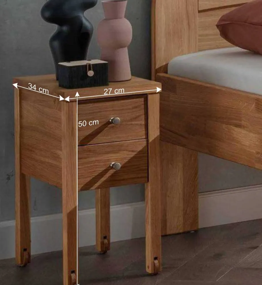 Best Wohnen Senioren-Einzelbett aus Wildeiche Massivholz - Issiaco