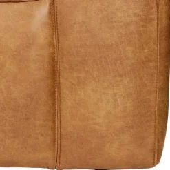 Clearance Wohnen Sessel aus Recyclingleder in Braun Cognac - Baham