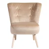 Discount Wohnen Sessel aus Samtvelours Beige - Modena