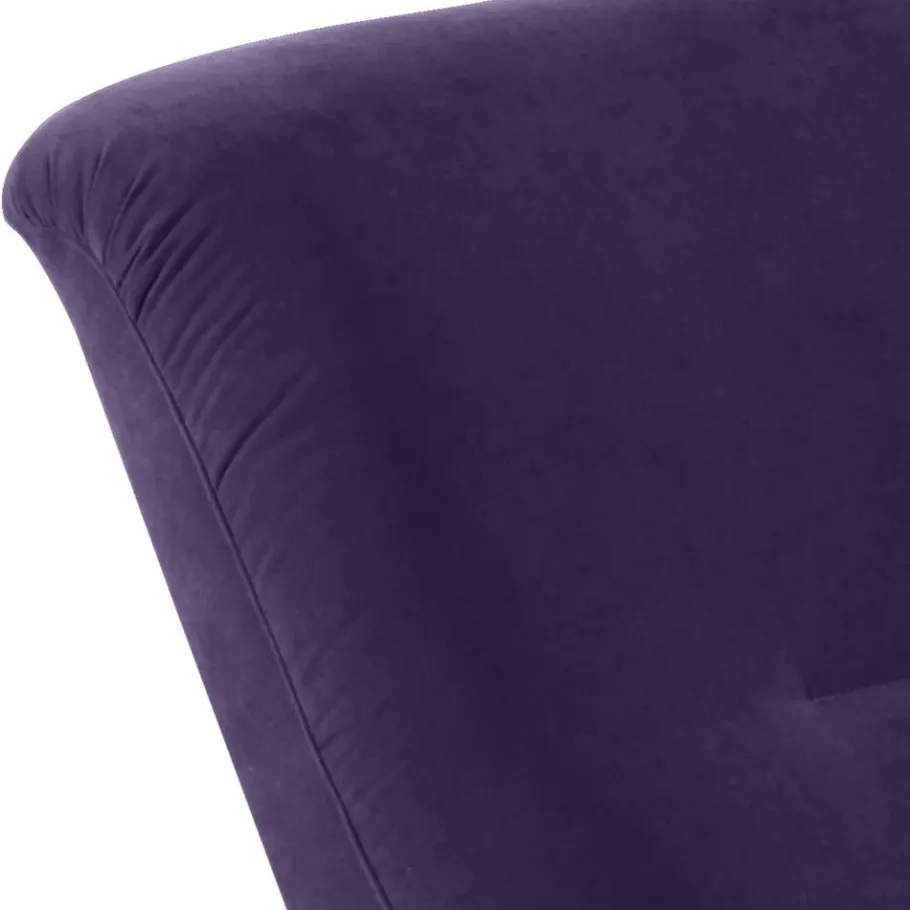 Clearance Wohnen Sessel aus Velours in Violett - Cregorian