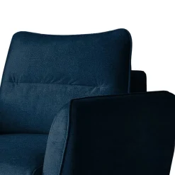 Discount Wohnen Sessel aus Webstoff in Dunkelblau - Berenice