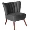 Online Wohnen Sessel in Anthrazit und Nussbaum - Laois