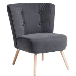 Best Wohnen Sessel in Anthrazit Veloursbezug - Hamzad