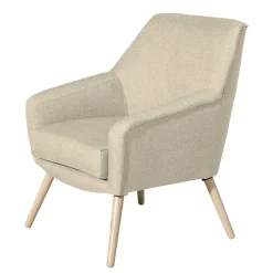 Discount Wohnen Sessel in Beige und Buche Natur - Vareika
