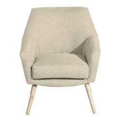 Discount Wohnen Sessel in Beige und Buche Natur - Vareika